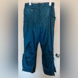 Vintage Couloir Teal Women's Ski Pants Size 12 Snow Bunny Cabin Core Retro
